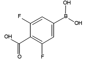 4-BORONO-2,6-DIFLUOROBENZOIC ACID structure, CAS 1029716-94-6