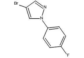 4-BROMO-1-(4-FLUOROPHENYL)-1H-PYRAZOLE structure, CAS 957062-56-5
