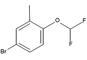 4-BROMO-1-(DIFLUOROMETHOXY)-2-METHYLBENZENE structure, CAS 888327-32-0