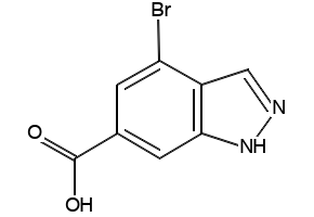 4-BROMO-1H-INDAZOLE-6-CARBOXYLIC ACID structure, CAS 885523-43-3