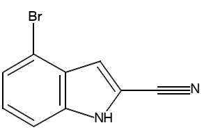 4-BROMO-1H-INDOLE-2-CARBONITRILE structure, CAS 955978-74-2