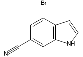 4-BROMO-1H-INDOLE-6-CARBONITRILE structure, CAS 374633-29-1