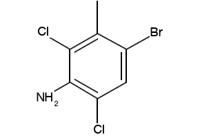 4-BROMO-2,6-DICHLORO-3-METHYLANILINE structure, CAS 62406-68-2