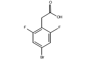 4-BROMO-2,6-DIFLUOROPHENYLACETIC ACID structure, CAS 537033-54-8