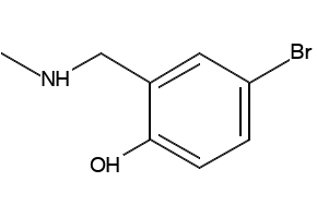 4-BROMO-2-((METHYLAMINO)METHYL)PHENOL structure, CAS 157729-23-2