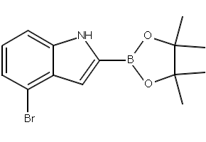 4-BROMO-2-(4,4,5,5-TETRAMETHYL-1,3,2-DIOXABOROLAN-2-YL)-1H-INDOLE structure, CAS 1256358-97-0