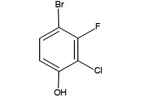 4-BROMO-2-CHLORO-3-FLUOROPHENOL structure, CAS 1233026-52-2