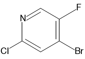 4-BROMO-2-CHLORO-5-FLUOROPYRIDINE structure, CAS 884495-10-7