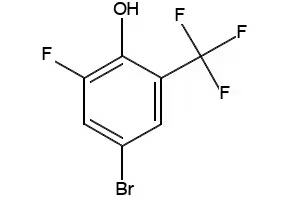 4-BROMO-2-FLUORO-6-(TRIFLUOROMETHYL)PHENOL structure, CAS 1224604-17-4