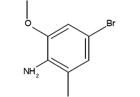 4-BROMO-2-METHOXY-6-METHYLANILINE structure, CAS 348169-39-1