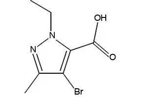 4-BROMO-3-ETHYL-1-METHYL-1H-PYRAZOLE-5-CARBOXYLIC ACID structure, CAS 128537-48-4