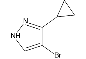 4-BROMO-5-CYCLOPROPYL-1H-PYRAZOLE structure, CAS 957345-28-7