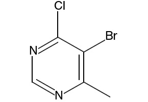 4-BROMO-5-FLUORO-6-METHYLPYRIMIDINE structure, CAS 916213-45-1