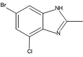 4-BROMO-6-CHLORO-2-METHYL-1H-BENZO[D]IMIDAZOLE structure, CAS 1215205-57-4