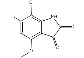4-BROMO-7-METHOXYINDOLINE-2,3-DIONE structure, CAS 67303-38-2