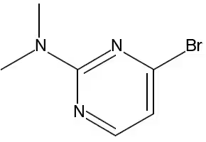 4-BROMO-N,N-DIMETHYLPYRIMIDIN-2-AMINE structure, CAS 959240-54-1