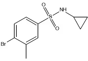 4-BROMO-N-CYCLOPROPYL-3-METHYLBENZENESULFONAMIDE structure, CAS 876875-59-1