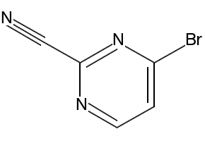 4-BROMOPYRIMIDINE-2-CARBONITRILE structure, CAS 1160995-48-1