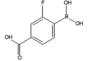 4-CARBOXY-2-FLUOROPHENYLBORONIC ACID structure, CAS 851335-07-4