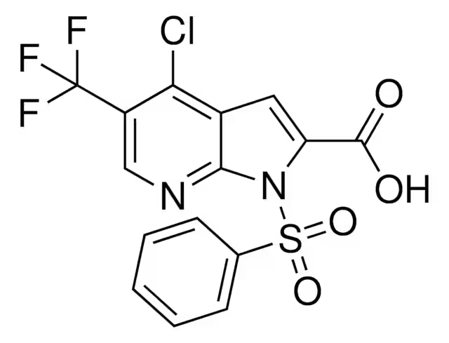 4-CHLORO-1-(PHENYLSULFONYL)-1H-PYRROLO[2,3-B]PYRIDINE-2-CARBOXYLIC ACID structure, CAS 227268-65-6