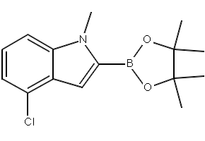 4-CHLORO-1-METHYL-2-(4,4,5,5-TETRAMETHYL-1,3,2-DIOXABOROLAN-2-YL)-1H-INDOLE structure, CAS 1256360-42-5