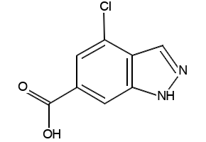 4-CHLORO-1H-INDAZOLE-6-CARBOXYLIC ACID structure, CAS 885523-25-1
