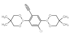 4-CHLORO-2,5-BIS(5,5-DIMETHYL-1,3,2-DIOXABORINAN-2-YL)BENZONITRILE structure, CAS 1072944-28-5