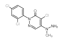 4-CHLORO-2-(2,4-DICHLOROPHENYL)-5-(1-METHYLHYDRAZINO)-2,3-DIHYDROPYRIDAZIN-3-ONE structure, CAS 175135-85-0