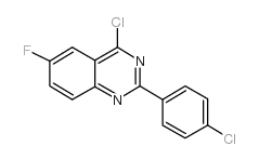 4-CHLORO-2-(4-CHLOROPHENYL)-6-FLUOROQUINAZOLINE structure, CAS 885277-63-4