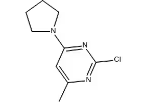 4-CHLORO-2-(METHYLTHIO)-6-(PYRROLIDIN-1-YL)PYRIMIDINE structure, CAS 339017-59-3