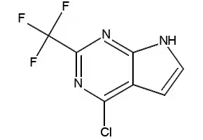 4-CHLORO-2-(TRIFLUOROMETHYL)-7H-PYRROLO[2,3-D]PYRIMIDINE structure, CAS 1060815-85-1