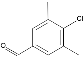 4-CHLORO-3,5-DIMETHYLBENZALDEHYDE structure, CAS 51719-64-3