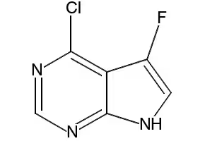 4-CHLORO-5-FLUORO-7H-PYRROLO[2,3-D]PYRIMIDINE structure, CAS 582313-57-3