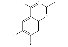 4-CHLORO-6,7-DIFLUORO-2-METHYLQUINAZOLINE structure, CAS 887592-02-1