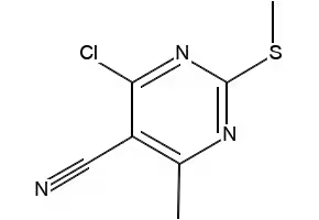 4-CHLORO-6-(METHYLTHIO)-2-PHENYLPYRIMIDINE-5-CARBONITRILE structure, CAS 118996-61-5