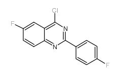 4-CHLORO-6-FLUORO-2-(4-FLUOROPHENYL)QUINAZOLINE structure, CAS 885277-32-7
