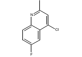 4-CHLORO-6-FLUORO-2-METHYLQUINOLINE structure, CAS 18529-01-6