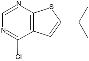 4-CHLORO-6-ISOPROPYLTHIENO[2,3-D]PYRIMIDINE structure, CAS 439692-52-1