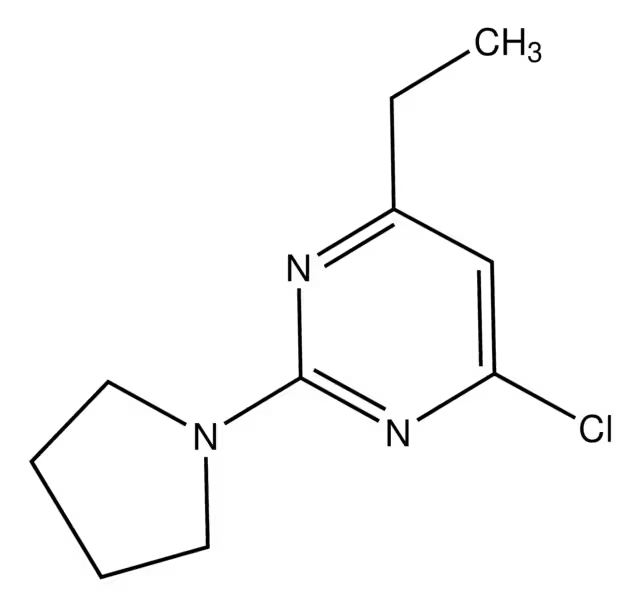 4-CHLORO-6-PYRROLIDIN-1-YL-2-TRIFLUOROMETHYLPYRIMIDINE structure, CAS 1189872-15-8