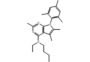 4-CHLORO-7-(2,6-DIMETHYLPHENYL)-2,5,6-TRIMETHYL-7H-PYRROLO[2,3-D]PYRIMIDINE structure, CAS 157286-75-4