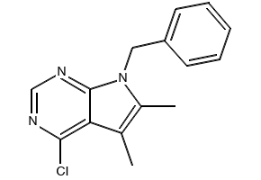 4-CHLORO-7-(FURAN-2-YLMETHYL)-5,6-DIMETHYL-7H-PYRROLO[2,3-D]PYRIMIDINE structure, CAS 103026-14-8