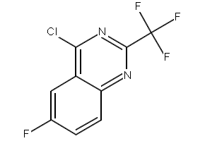 4-CHLORO-8-FLUORO-2-(TRIFLUOROMETHYL)QUINAZOLINE structure, CAS 959238-18-7