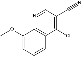 4-CHLORO-8-METHOXYQUINOLINE-3-CARBONITRILE structure, CAS 214476-78-5