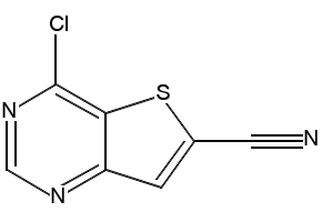 4-CHLOROTHIENO[3,2-D]PYRIMIDINE-6-CARBONITRILE structure, CAS 875798-54-2