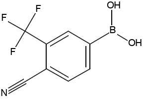 4-CYANO-3-(TRIFLUOROMETHYL)PHENYLBORONIC ACID structure, CAS 915299-32-0