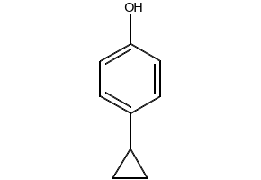 4-CYCLOPROPYLPHENOL structure, CAS 10292-61-2