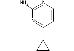 4-CYCLOPROPYLPYRIMIDIN-2-AMINE structure, CAS 21573-15-9