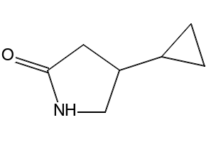 4-CYCLOPROPYLPYRROLIDIN-2-ONE structure, CAS 126822-39-7