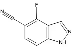 4-FLUORO-1H-INDAZOLE-5-CARBONITRILE structure, CAS 473416-81-8