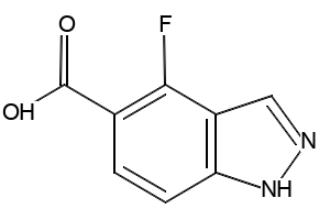 4-FLUORO-1H-INDAZOLE-5-CARBOXYLIC ACID structure, CAS 1041481-59-7